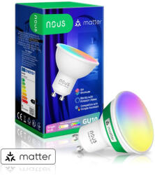 NOUS P8 - GU10 RGB izzó, Tuya Wi-Fi, Matter (NOUS P8)