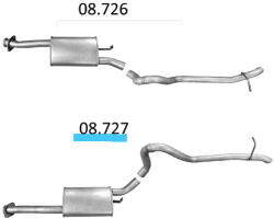 Edex 08.727 - Ford Mustang / Capri kipufogó hátsó dob (E08_727)