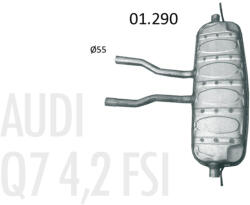 Edex 01.290 - Kipufogó hátsó dob AUDI Q7 4.2 (2006-2015) (E01_290)
