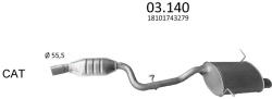 Edex 03.140 - Kipufogó hátsó dob BMW Z3 1.8 (1995-1998) (E03_140)