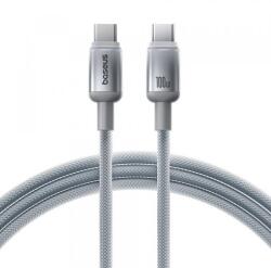 Baseus Cablu Date si Incarcare USB-C - USB-C Baseus Discolor E0420800, 100W, 2m, Argintiu