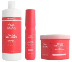  Csomag festett hajra vékony/normál - Wella Professionals Invigo Color Brilliance Fine/Normal: sampon 1000 ml + maszk 500 ml + Miracle BB spray 150 ml