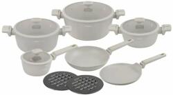 Klausberg Márványos edények és serpenyők készlet 12 darabos Klausberg KB-7967, krémszínű