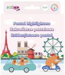STRIGO Set 4 textmarkere Strigo SSC503, Motiv Capybara, Pastel (SSC503)