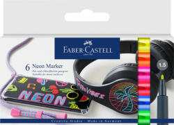 Faber-Castell Set de markere FABER-CASTELL Creativ Neon, 6 buc (FC160806)