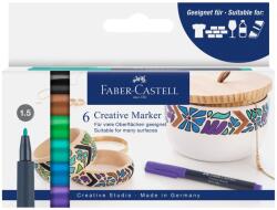 Faber-Castell Marker creativ Faber-Castell FC160708, 1.5 mm, 6 buc/set, Forrest (FC160708)