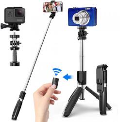 Techsuit Selfie Stick Bluetooth Techsuit L02, Universal (Negru)