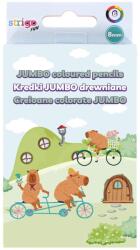 STRIGO Creioane colorate Jumbo (groase) 8 mm, Motiv Capybara, 6 culori (SSC506)