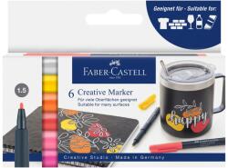 Faber-Castell Marker creativ Faber-Castell FC160705, 1.5 mm, 6 culori, Summer (FC160705)