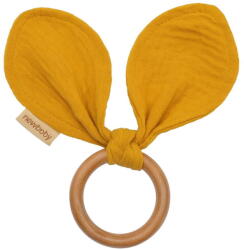 NEW BABY Baby teether New Baby Ears mustard (53536-nb-muslin-leaf-mustard) - vexio