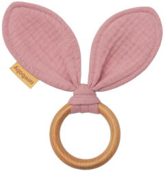 NEW BABY Baby teether New Baby Ears pink (53536-nb-muslin-leaf-pink) - vexio