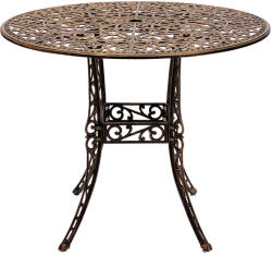 Kala Garden Meda kerti alumínium asztal, fekete-arany