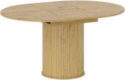 HomCom Kinyújtható Kerek Asztal 6-8 Személy Számára, Természetes Fa Színben
