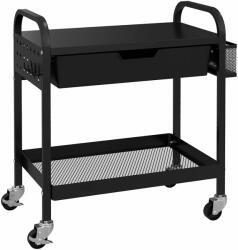 Homcom Konyhai Kocsi Tárolókosárral, Kihúzható Fiókkal