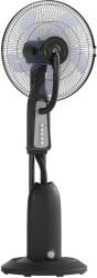 HomCom ventilátor 3 sebességgel, 75°-os oszcillációval és állítható permetezéssel, fekete