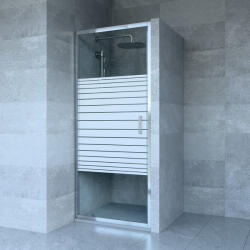 Welland SS-80 zuhanyajtó - 80 cm - króm profil / dekorbetét - pepita