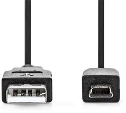 Nedis CCGL60300BK20 Cablu USB mini-B 5p (mini USB), USB 2.0 USB-A plug USB mini 5p plug, 480 Mbps. 2m (CCGL60300BK20)