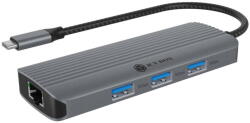 RaidSonic Docking Station Icy Box Hub ICY BOX IB-DK4034a-CPD, USB 3.2 Gen 1 Type-C, 100 W, 4K Ultra HD, Aluminiu, 113x45x15mm (IB-DK4034A-CPD)
