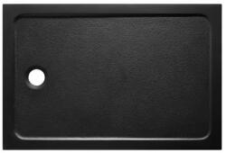 SAT Zuhanytálca négyszögletes SAT Project 140x90 cm öntött márvány fekete SATSVPRO14090CA (MF14090-2BR BLACK)