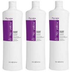 Fanola No Yellow szett: 3 x Sampon, 1000ml
