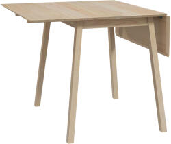 HomCom Összecsukható Helytakarékos Asztal 2 Lehajtható Résszel, 2-4 Személyes, Fenyőfa, Természetes Fa Szín