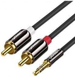 UGREEN Аудио Кабел, Ugreen AV116 Jack 3.5mm към 2 x RCA 5m, Черен (6957303815913)