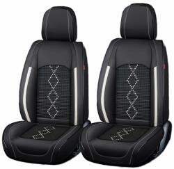 Carguard Prémium 5 személyes autótakarók Deluxe perforált öko bőr és textil - fekete - fehér