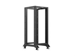 Lanberg 19" 27U 600x800 szabadon álló rack keret, fekete V2 OR01-6827-B (OR01-6827-B)