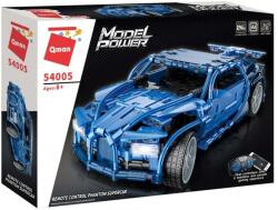 Qman QMAN® 54005 | technic-kompatibilis távirányítós építőjáték | 531 db építőkocka | Phantom kék sportautó (app + controller) (QH54005)