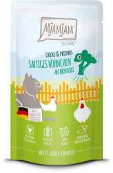  MjAMjAM 12x125g MjAMjAM Quetschie Chicks & Friends csirke & brokkoli nedves macskatáp