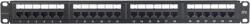 NIKOMAX Patch panel UTP, Essential Series, CAT6, 24 portos, szerszámmal szerelhető, 1U NMC-RP24UE2-ES-1U-BK (NMC-RP24UE2-ES-1U-BK)