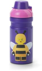 LEGO® Sticlă, 390 ml, LEGO „Albină, roz-violet, cu model