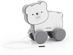 Viga Wooden pull toy on a string Viga polar bear (51574-viga-44001-medv) - pcone