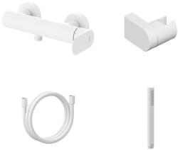 RAVAK Zuhany csaptelep, Ravak Eleganta zuhany csaptelep szettel, EL 032.10WV+S, matt fehér X07S139 - mozaikkeramia