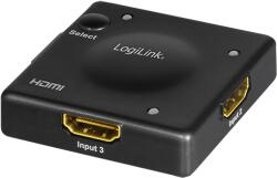 LogiLink HDMI kapcsoló, 3x1 port, 1080p/60 Hz, HDCP, CEC, Mini