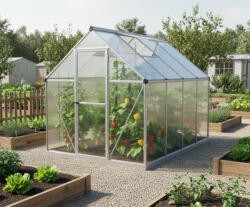 LANIT PLAST üvegház LANITPLAST SARANA 6x8 PC 4 mm ezüst színű LG4275 (LG4275) - kertihobbi