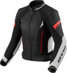 Revit Xena 4 női motoros bőrkabát fehér-fluo piros