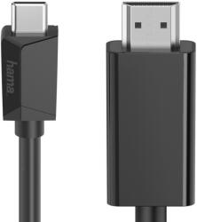 Hama 200719 USB-C apa - HDMI 2.0 apa Kábel 3m - Fekete (200719) (200719)
