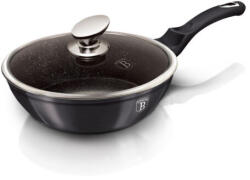 Berlinger Haus Carbon Pro Collection mély serpenyő márvány bevonattal, fedővel, 24 cm (BH-6895)