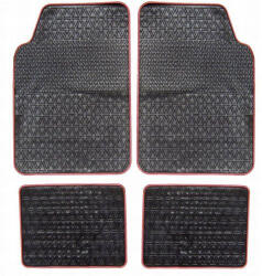  Univerzális gumiszőnyeg készlet - fekete/piros szegéllyel