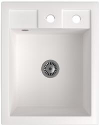 NERO Gránit Mosogató NERO Parma + Szifon Készlet Fehér