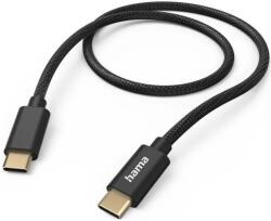 Hama Fabric USB kábel 1, 5 M USB 2.0 USB C Fekete (201547) (201547)