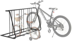 VEVOR Szabadon álló kerékpártároló 6 kerékpárhoz karbonacél padlón álló biciklitartó garázsba, kertbe, teraszra (JYZXCTFJHSHJKX23S001V0)