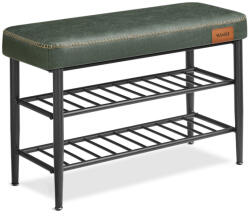 VASAGLE EKHO LSB054C01 cipős pad műbőr erdőzöld 80 x 30 x 50 cm (EUZ-LSB054CH01)