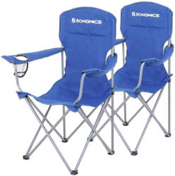 SONGMICS Összecsukható Kempingszék Szett Kék Oxford Szövettel (EUZ-GCB08BU)