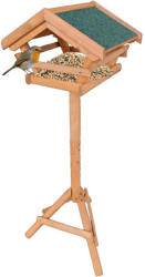 Relaxdays Fenyőfából készült madáretető narancs-zöld színben 103x37x28 cm 10052230_57