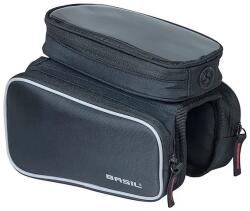 Basil Sport Design M három rekeszes váztáska felsőcsőre, tépőzáras, 1, 5L, fekete
