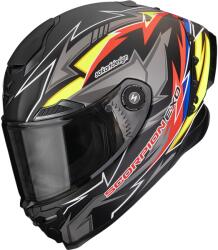 Scorpion Cască integrală pentru motocicletă Scorpion EXO-RACE Air Move On FIM2, negru mat-roșu-galben (SCRP161-512-371)