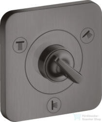 Hansgrohe AXOR CITTERIO E Trio/ Quattro falsík alatti elzáró- és váltószelep 12 x 12, szálcsiszolt fekete króm 36772340 (36772340)