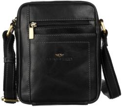 PETERSON Férfi Bőr Oldaltáska Tb-117-Com Fekete (ZLK-ptn-tb117com-bl-)